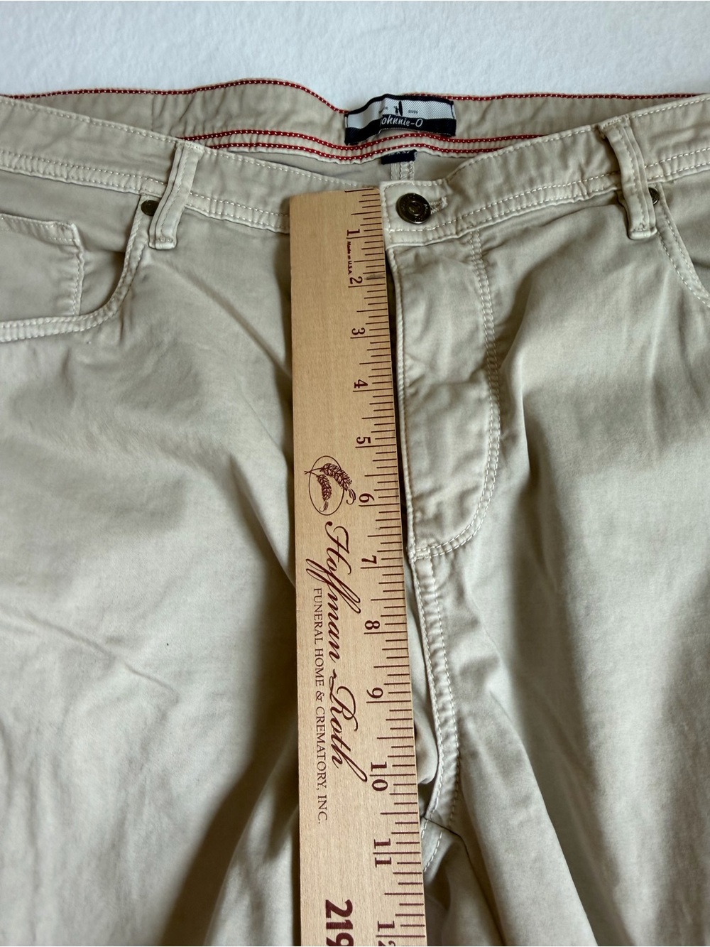 Johnnie-O Khaki Stretch Pants Mens 38x32 Tan Straight Leg Casual Chinos - Picture 12 of 15